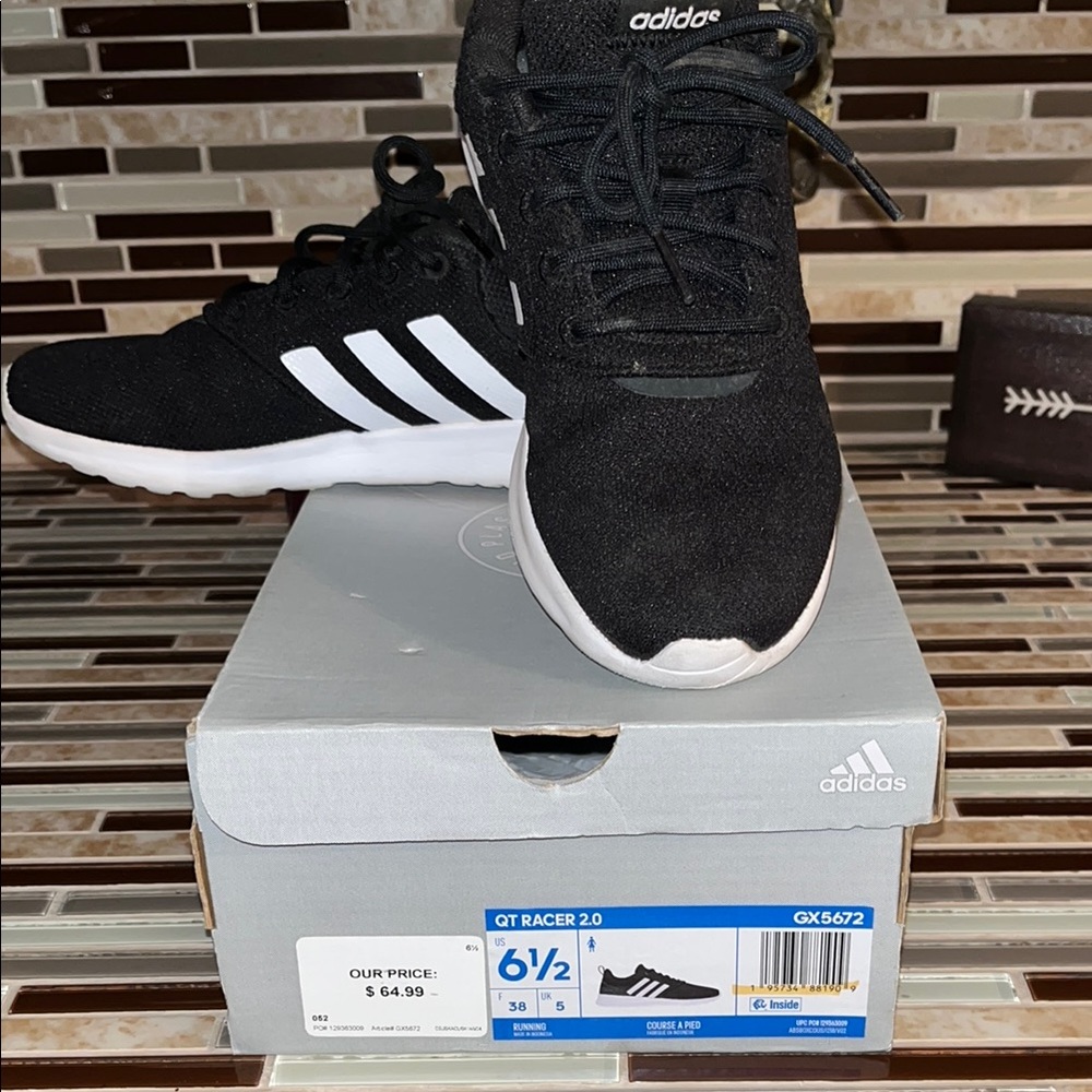Adidas QT Racer 2.0 Black White Sneakers